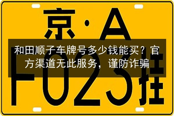 和田顺子车牌号多少钱能买？官方渠道无此服务，谨防诈骗 第2张