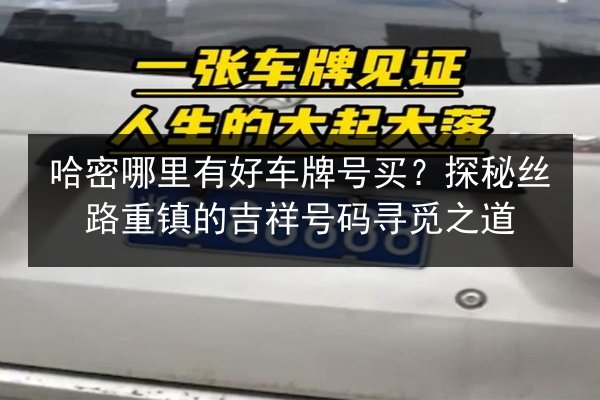 哈密哪里有好车牌号买?探秘丝路重镇的吉祥号码寻觅之道 第1张 哈密哪里有好车牌号买?探秘丝路重镇的吉祥号码寻觅之道 第1张