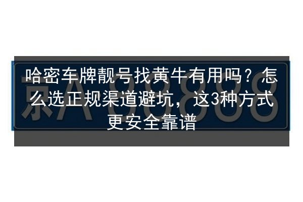 哈密车牌靓号找黄牛有用吗？怎么选正规渠道避坑，这3种方式更安全靠谱