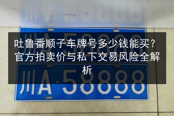 吐鲁番顺子车牌号多少钱能买?官方拍卖价与私下交易风险全解析 第2张 吐鲁番顺子车牌号多少钱能买?官方拍卖价与私下交易风险全解析 第2张
