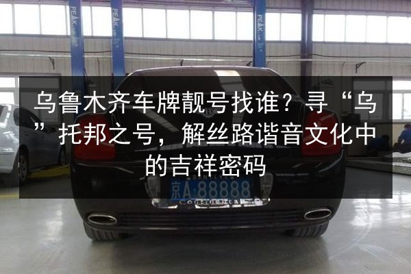 乌鲁木齐车牌靓号找谁？寻“乌”托邦之号，解丝路谐音文化中的吉祥密码 第2张