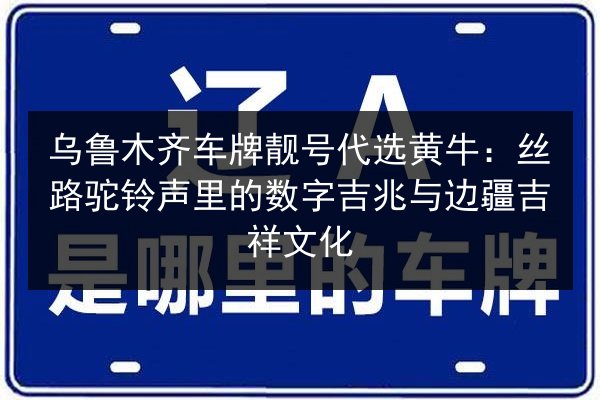 乌鲁木齐车牌靓号代选黄牛:丝路驼铃声里的数字吉兆与边疆吉祥文化 第2张 乌鲁木齐车牌靓号代选黄牛:丝路驼铃声里的数字吉兆与边疆吉祥文化 第2张