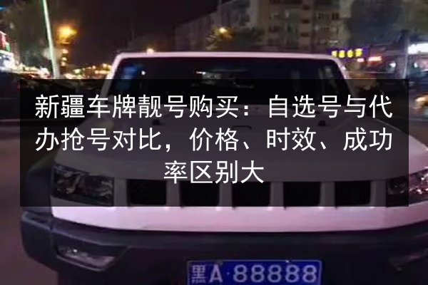 新疆车牌靓号购买：自选号与代办抢号对比，价格、时效、成功率区别大 第1张