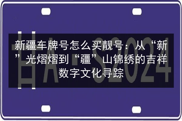 新疆车牌号怎么买靓号：从“新”光熠熠到“疆”山锦绣的吉祥数字文化寻踪 第2张