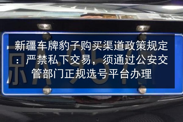 新疆车牌豹子购买渠道政策规定:严禁私下交易,须通过公安交管部门正规选号平台办理 第2张 新疆车牌豹子购买渠道政策规定:严禁私下交易,须通过公安交管部门正规选号平台办理 第2张