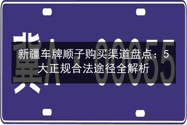 新疆车牌顺子购买渠道盘点：5大正规合法途径全解析
