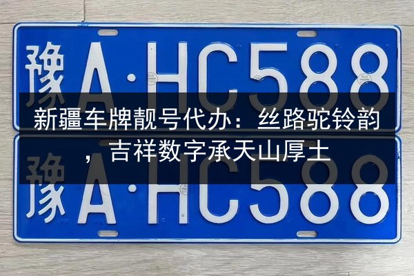 新疆车牌靓号代办:丝路驼铃韵,吉祥数字承天山厚土 第2张 新疆车牌靓号代办:丝路驼铃韵,吉祥数字承天山厚土 第2张