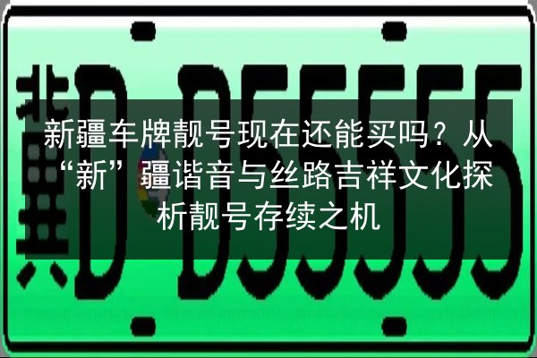 新疆车牌靓号现在还能买吗？从“新”疆谐音与丝路吉祥文化探析靓号存续之机