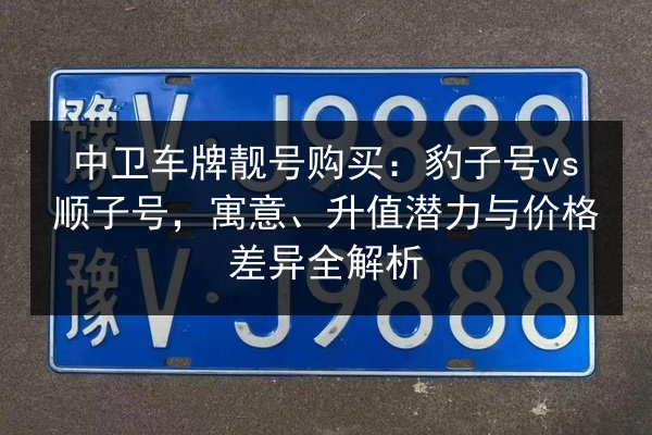 中卫车牌靓号购买：豹子号vs顺子号，寓意、升值潜力与价格差异全解析 第2张