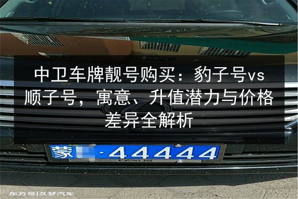 中卫车牌靓号购买：豹子号vs顺子号，寓意、升值潜力与价格差异全解析 第4张