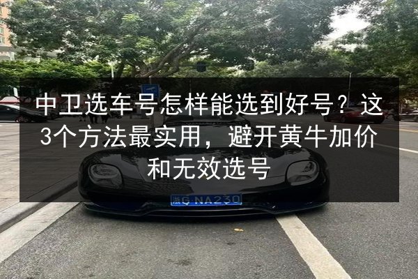 中卫选车号怎样能选到好号？这3个方法最实用，避开黄牛加价和无效选号 第3张