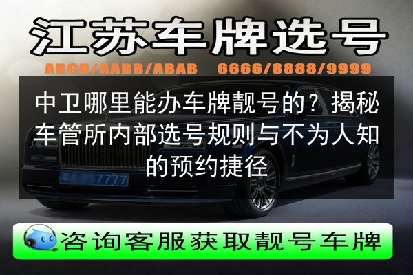 中卫哪里能办车牌靓号的?揭秘车管所内部选号规则与不为人知的预约捷径 第3张 中卫哪里能办车牌靓号的?揭秘车管所内部选号规则与不为人知的预约捷径 第3张