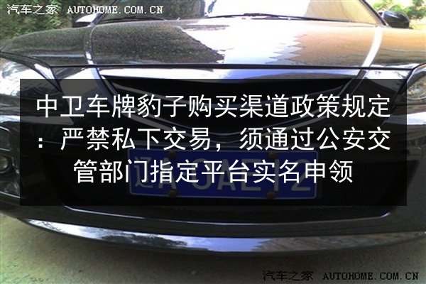 中卫车牌豹子购买渠道政策规定:严禁私下交易,须通过公安交管部门指定平台实名申领 第2张 中卫车牌豹子购买渠道政策规定:严禁私下交易,须通过公安交管部门指定平台实名申领 第2张