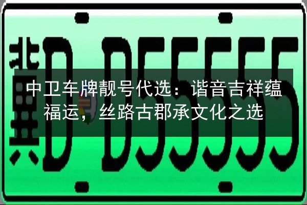中卫车牌靓号代选：谐音吉祥蕴福运，丝路古郡承文化之选 第3张