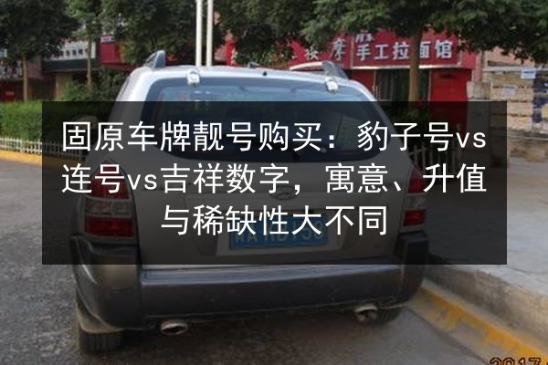 固原车牌靓号购买:豹子号vs连号vs吉祥数字,寓意、升值与稀缺性大不同 第2张 固原车牌靓号购买:豹子号vs连号vs吉祥数字,寓意、升值与稀缺性大不同 第2张