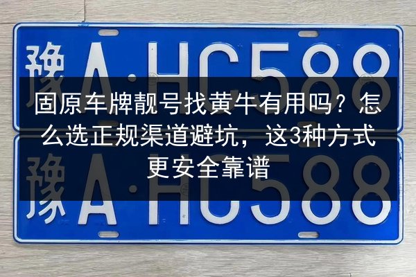 固原车牌靓号找黄牛有用吗？怎么选正规渠道避坑，这3种方式更安全靠谱 第2张