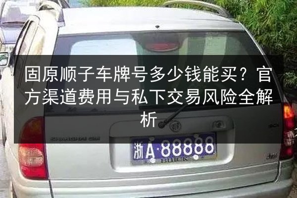 固原顺子车牌号多少钱能买?官方渠道费用与私下交易风险全解析 第3张 固原顺子车牌号多少钱能买?官方渠道费用与私下交易风险全解析 第3张