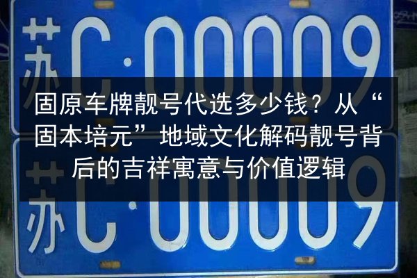 固原车牌靓号代选多少钱?从“固本培元”地域文化解码靓号背后的吉祥寓意与价值逻辑 第3张 固原车牌靓号代选多少钱?从“固本培元”地域文化解码靓号背后的吉祥寓意与价值逻辑 第3张