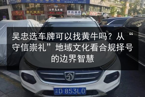 吴忠选车牌可以找黄牛吗？从“守信崇礼”地域文化看合规择号的边界智慧 第2张