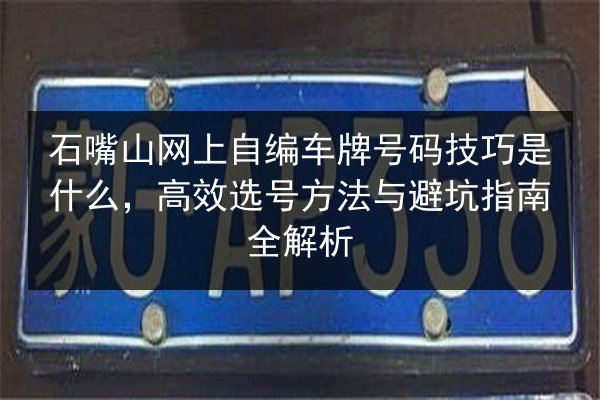 石嘴山网上自编车牌号码技巧是什么，高效选号方法与避坑指南全解析 第2张