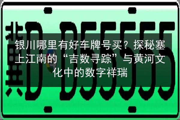 银川哪里有好车牌号买?探秘塞上江南的“吉数寻踪”与黄河文化中的数字祥瑞 第2张 银川哪里有好车牌号买?探秘塞上江南的“吉数寻踪”与黄河文化中的数字祥瑞 第2张