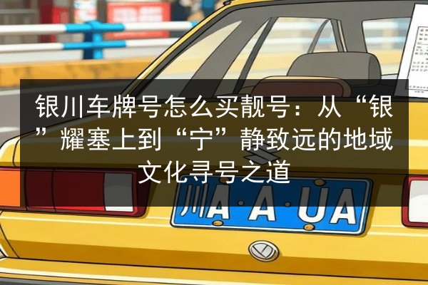 银川车牌号怎么买靓号:从“银”耀塞上到“宁”静致远的地域文化寻号之道 第2张 银川车牌号怎么买靓号:从“银”耀塞上到“宁”静致远的地域文化寻号之道 第2张