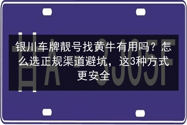 银川车牌靓号找黄牛有用吗?怎么选正规渠道避坑,这3种方式更安全 第2张 银川车牌靓号找黄牛有用吗?怎么选正规渠道避坑,这3种方式更安全 第2张