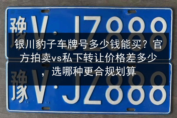 银川豹子车牌号多少钱能买?官方拍卖vs私下转让价格差多少,选哪种更合规划算 第2张 银川豹子车牌号多少钱能买?官方拍卖vs私下转让价格差多少,选哪种更合规划算 第2张