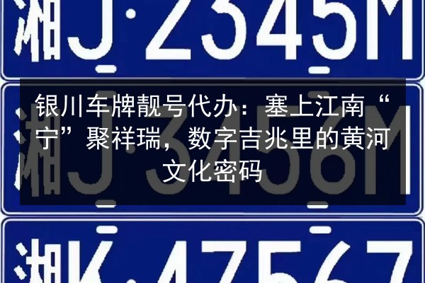 银川车牌靓号代办:塞上江南“宁”聚祥瑞,数字吉兆里的黄河文化密码 第2张 银川车牌靓号代办:塞上江南“宁”聚祥瑞,数字吉兆里的黄河文化密码 第2张