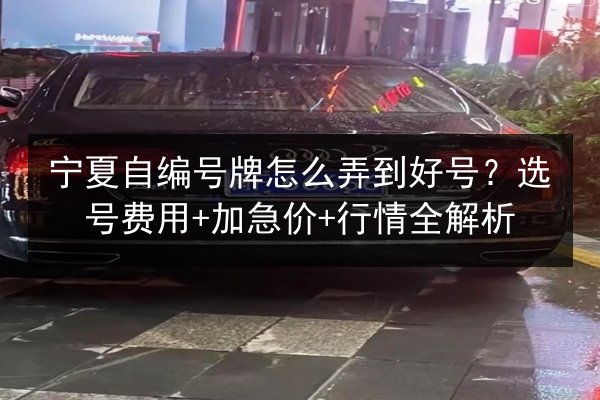 宁夏自编号牌怎么弄到好号？选号费用+加急价+行情全解析 第3张