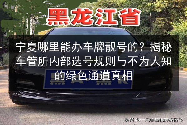 宁夏哪里能办车牌靓号的?揭秘车管所内部选号规则与不为人知的绿色通道真相 第2张 宁夏哪里能办车牌靓号的?揭秘车管所内部选号规则与不为人知的绿色通道真相 第2张