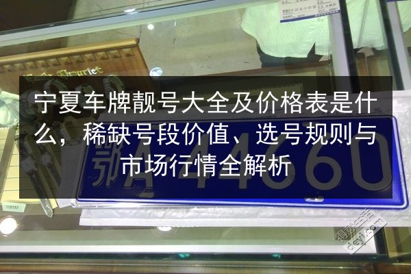 宁夏车牌靓号大全及价格表是什么，稀缺号段价值、选号规则与市场行情全解析 第2张