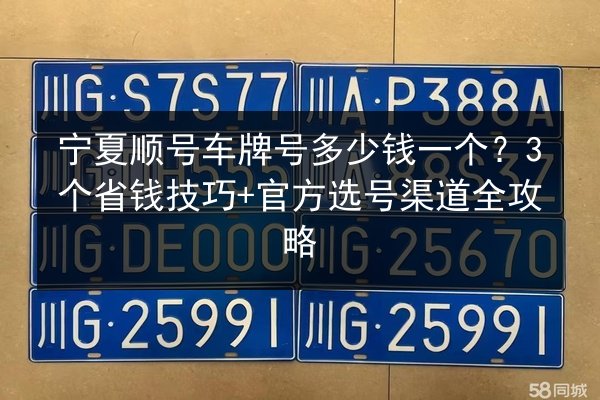 宁夏顺号车牌号多少钱一个？3个省钱技巧+官方选号渠道全攻略 第2张