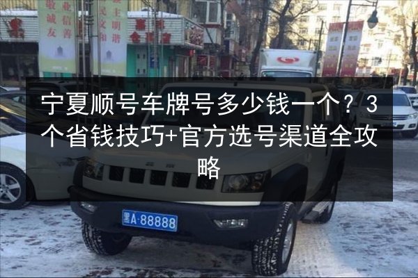 宁夏顺号车牌号多少钱一个？3个省钱技巧+官方选号渠道全攻略 第3张