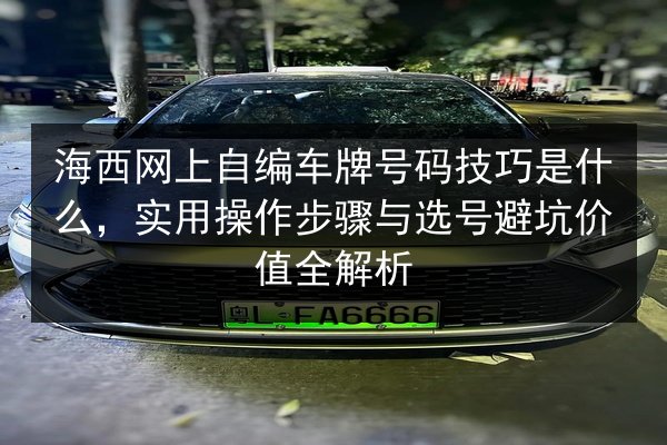 海西网上自编车牌号码技巧是什么,实用操作步骤与选号避坑价值全解析 第2张 海西网上自编车牌号码技巧是什么,实用操作步骤与选号避坑价值全解析 第2张