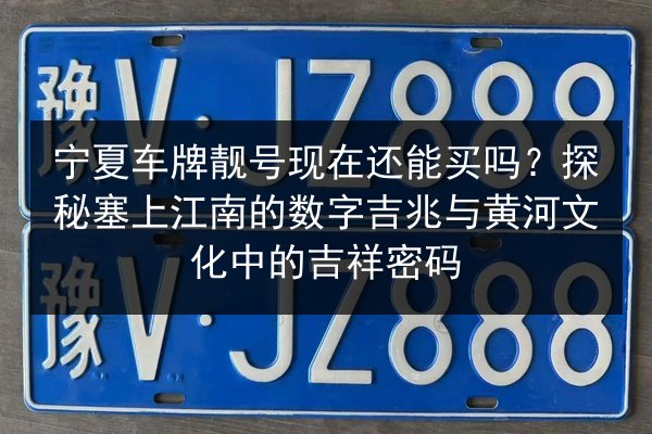 宁夏车牌靓号现在还能买吗？探秘塞上江南的数字吉兆与黄河文化中的吉祥密码 第3张