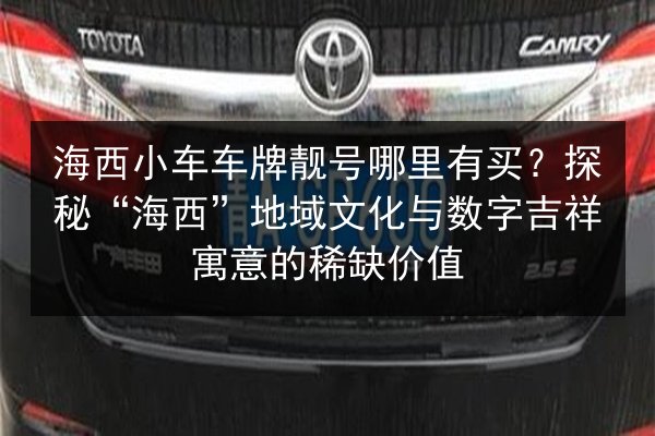 海西小车车牌靓号哪里有买？探秘“海西”地域文化与数字吉祥寓意的稀缺价值 第2张