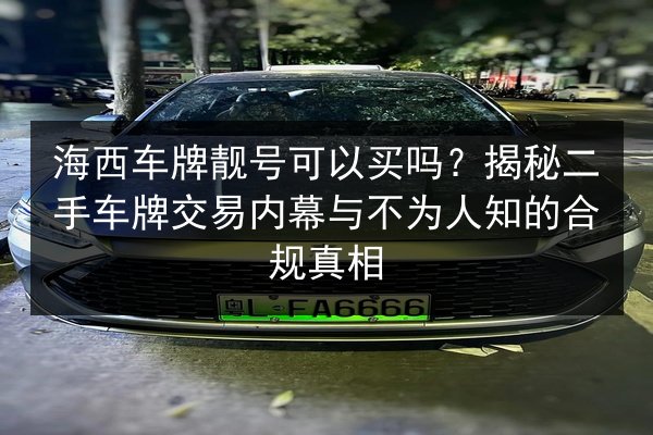海西车牌靓号可以买吗?揭秘二手车牌交易内幕与不为人知的合规真相 第2张 海西车牌靓号可以买吗?揭秘二手车牌交易内幕与不为人知的合规真相 第2张