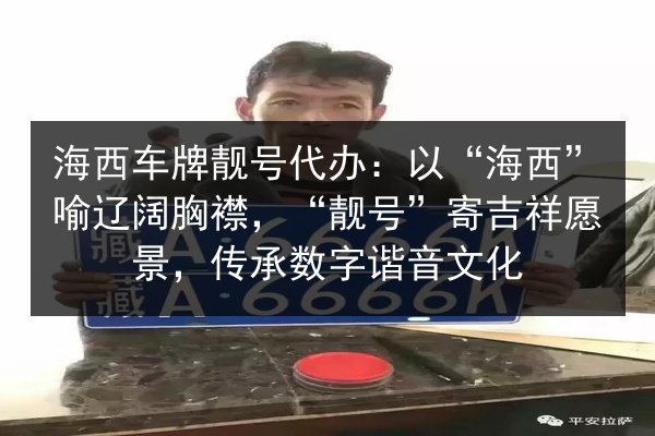 海西车牌靓号代办:以“海西”喻辽阔胸襟,“靓号”寄吉祥愿景,传承数字谐音文化 第2张 海西车牌靓号代办:以“海西”喻辽阔胸襟,“靓号”寄吉祥愿景,传承数字谐音文化 第2张