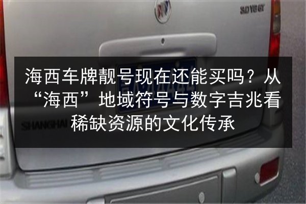 海西车牌靓号现在还能买吗?从“海西”地域符号与数字吉兆看稀缺资源的文化传承 第3张 海西车牌靓号现在还能买吗?从“海西”地域符号与数字吉兆看稀缺资源的文化传承 第3张