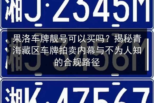 果洛车牌靓号可以买吗?揭秘青海藏区车牌拍卖内幕与不为人知的合规路径 第2张 果洛车牌靓号可以买吗?揭秘青海藏区车牌拍卖内幕与不为人知的合规路径 第2张
