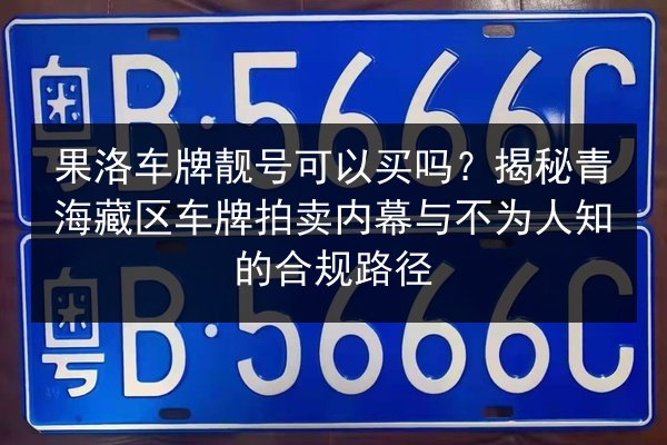 果洛车牌靓号可以买吗?揭秘青海藏区车牌拍卖内幕与不为人知的合规路径 第3张 果洛车牌靓号可以买吗?揭秘青海藏区车牌拍卖内幕与不为人知的合规路径 第3张
