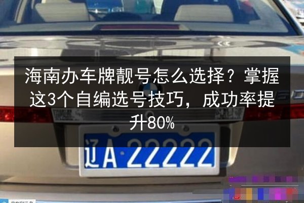 海南办车牌靓号怎么选择？掌握这3个自编选号技巧，成功率提升80% 第1张