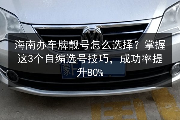 海南办车牌靓号怎么选择？掌握这3个自编选号技巧，成功率提升80% 第3张