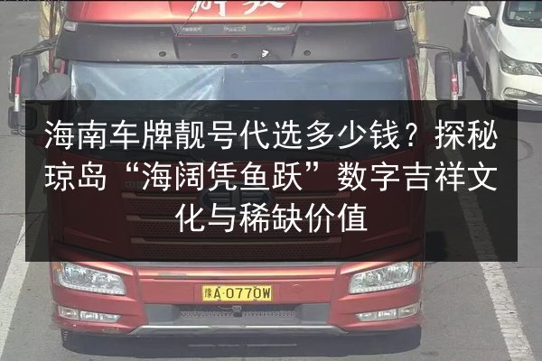 海南车牌靓号代选多少钱?探秘琼岛“海阔凭鱼跃”数字吉祥文化与稀缺价值 第2张 海南车牌靓号代选多少钱?探秘琼岛“海阔凭鱼跃”数字吉祥文化与稀缺价值 第2张