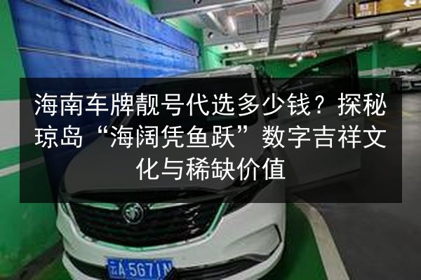 海南车牌靓号代选多少钱?探秘琼岛“海阔凭鱼跃”数字吉祥文化与稀缺价值 第3张 海南车牌靓号代选多少钱?探秘琼岛“海阔凭鱼跃”数字吉祥文化与稀缺价值 第3张