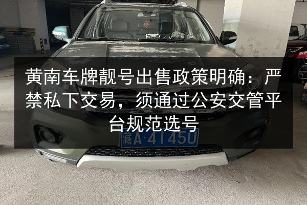 黄南车牌靓号出售政策明确：严禁私下交易，须通过公安交管平台规范选号 第3张