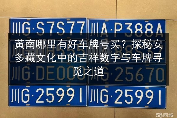 黄南哪里有好车牌号买?探秘安多藏文化中的吉祥数字与车牌寻觅之道 第2张 黄南哪里有好车牌号买?探秘安多藏文化中的吉祥数字与车牌寻觅之道 第2张