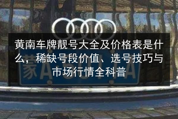 黄南车牌靓号大全及价格表是什么，稀缺号段价值、选号技巧与市场行情全科普 第3张