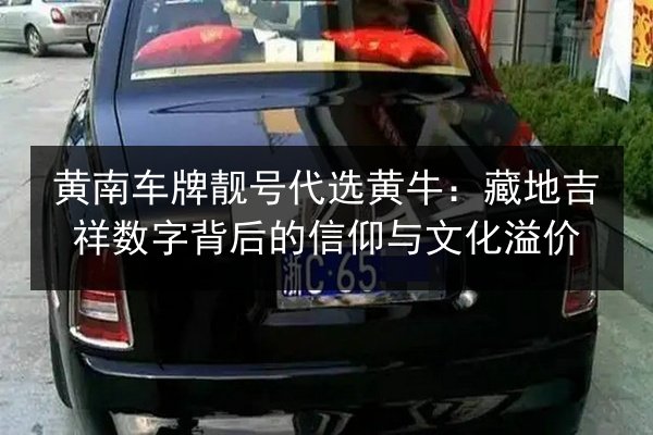 黄南车牌靓号代选黄牛：藏地吉祥数字背后的信仰与文化溢价 第2张